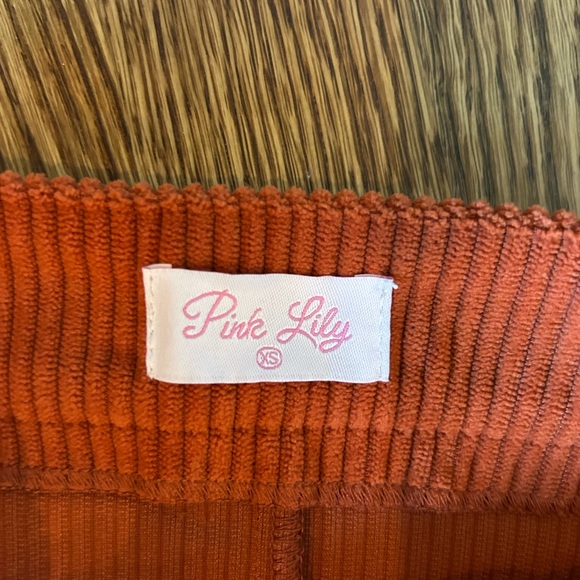 Pink Lily rust orange corduroy mini skirt XS EUC - Picture 3 of 3